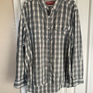 Simms mens fishing shirt, button down